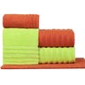jogo de toalhas banhao fio penteado julia 5 pecas verde limao ferrugem