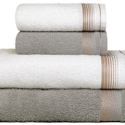 jogo 4 pecas banho sublime gris branco