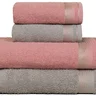 jogo 4 pecas banho sublime gris rosa