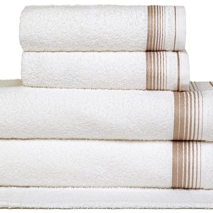 jogo 5 pecas toalha banho sublime branco