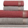jogo 5 pecas toalha banho sublime gris terracota