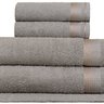 jogo 5 pecas toalha banho sublime gris