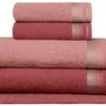 jogo 5 pecas toalha banho sublime terracota rosa