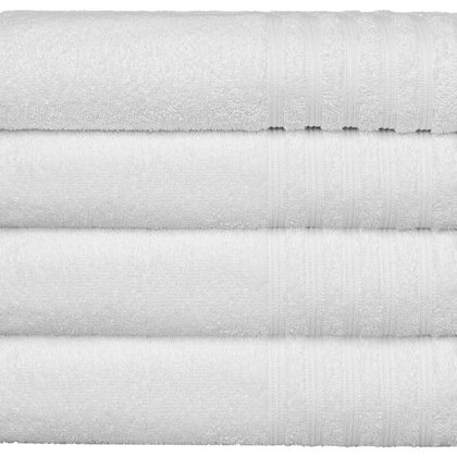 kit 4 toalha banho fio penteado julia branco