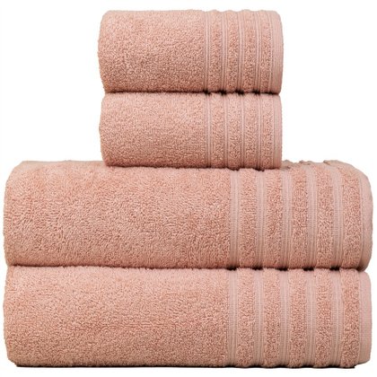 jogo de toalhas 4 pecas fio penteado julia rosa