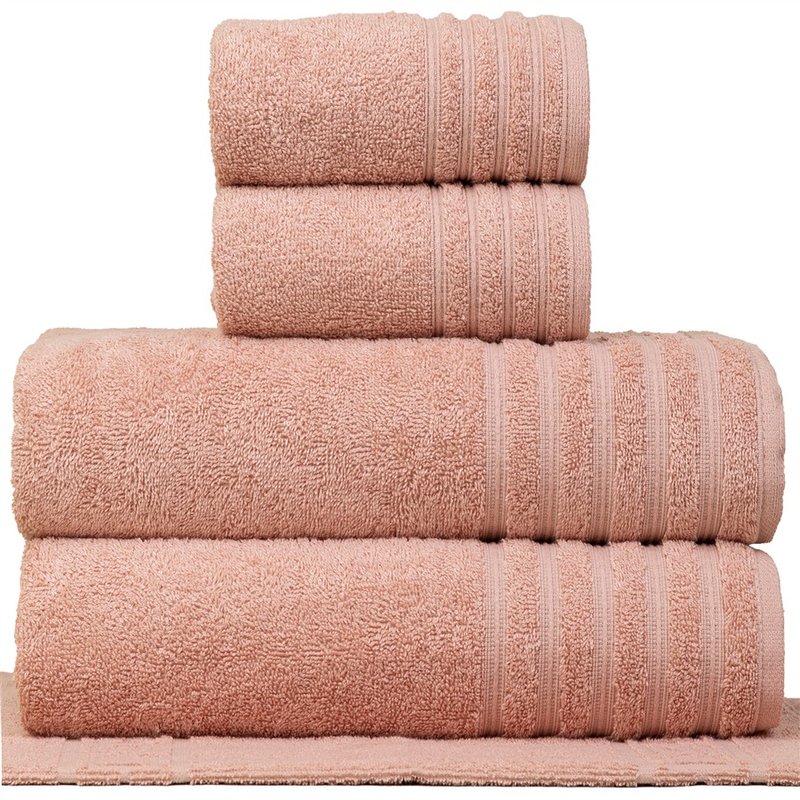 jogo de toalhas 5 pecas fio penteado julia rosa