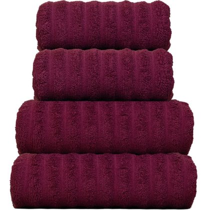 jogo 4 toalhas fio penteado marsala