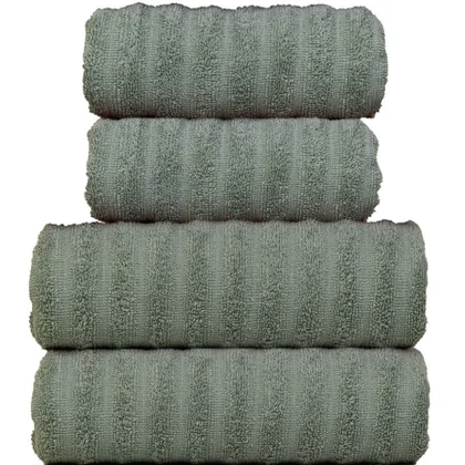 jogo 4 toalhas fio penteado verde