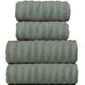 jogo 4 toalhas fio penteado verde